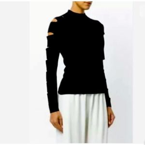 NEW ZOE JORDAN BLACK WOOL CASHMERE BLEND SWEATER